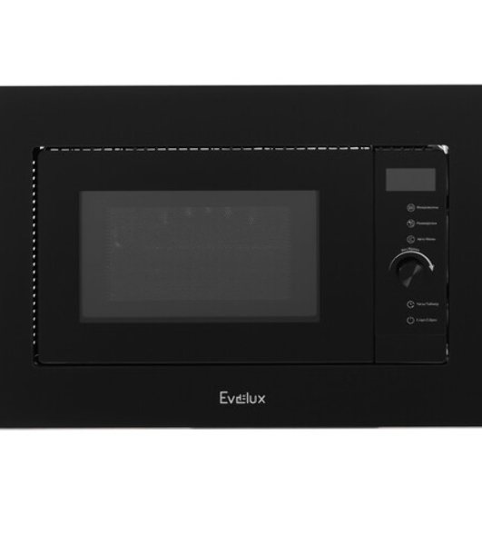 Встраиваемая микроволновая печь Evelux MW 253 B черный, 17 л, 700 Вт, поворотный механизм/сенсор