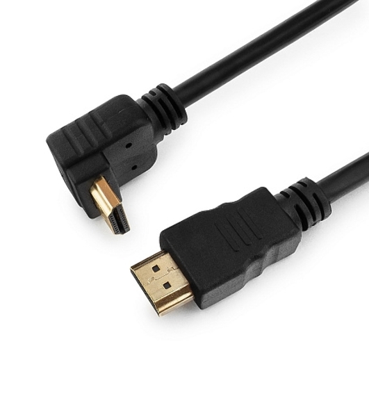Кабель Cablexpert HDMI CC-HDMI490-6, 19M/19M, v2.0, медь, позол.разъемы, экран, угловой, 1.8м, черный, пакет