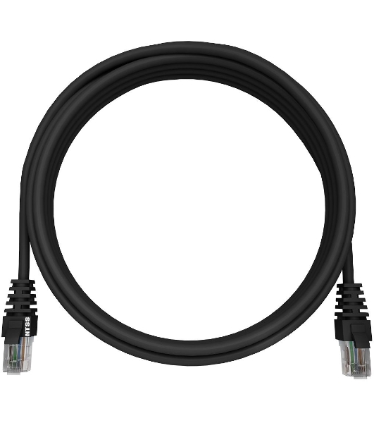 Патч-корд NTSS NTSS-PC-UTP-RJ45-5e-1.0-LSZH-BL NTSS-PC-UTP-RJ45-5E-1.0-LSZH UTP RJ-45 вил.-вилка RJ-45 кат.5E 1м черный LSZH (уп.:1шт) 26AWG
