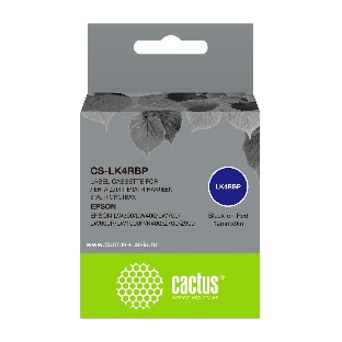 Картридж ленточный Cactus CS-LK4RBP черный для Epson LW300/LW400/LW700/LW600P/LW1000P/K400/Z700/Z900