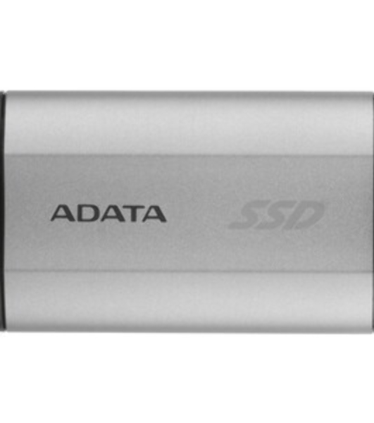 Внешний SSD ADATA SD810, 4Tb, USB 3.2 Gen 2x2 Type-C, R/W 2000/2000, серебристый