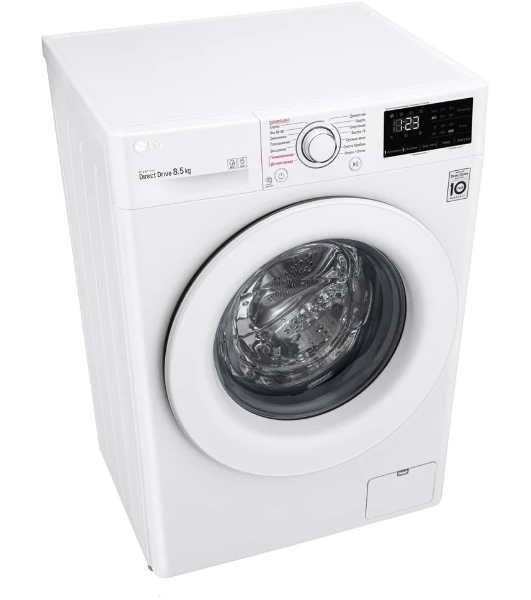 Стиральная машина LG F2V3GS3W белый, загрузка фронтальная 8,5 кг, 1200 об/мин., класс: А