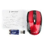 Мышь беспроводная Gembird MUSW-330-3 красный, 2400 dpi, радиоканал, USB, кнопки - 6, фото6