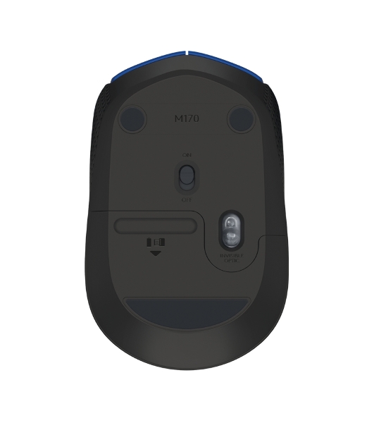 Мышь беспроводная Logitech M171 синий, 1000 dpi, радиоканал, USB, кнопки - 3