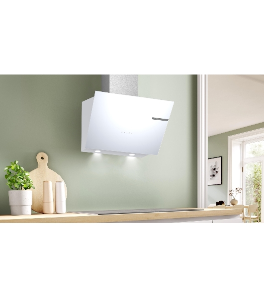 Вытяжка наклонная Bosch DWK66PJ20T белый, 60 см, 700 куб. м/ч, 71 дБ