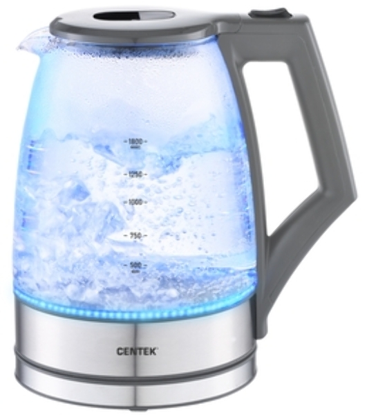 Чайник Centek CT-0014 серый, 2200 Вт, 1.8 л