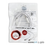 Кабель USB Cablexpert CCP-USB3-AMCM-6-W, USB3.0 AM/USB Type-C, 1.8м, белый, пакет, фото7