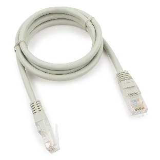 Патч-корд медный UTP Cablexpert PP10-1M cat.5e, 1м, литой, многожильный, серый