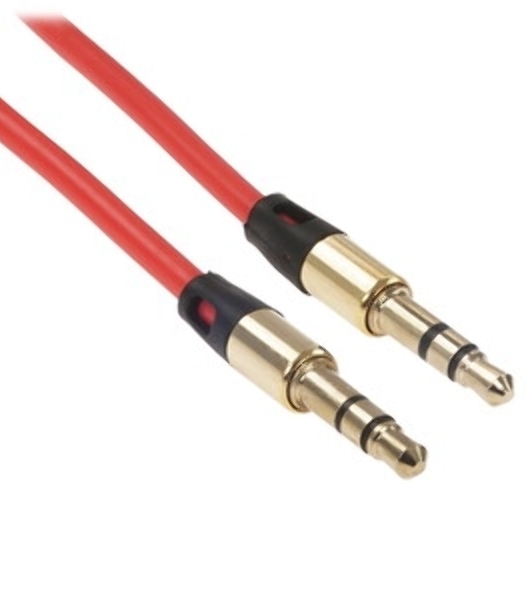Кабель аудио Cablexpert CCAB-01-35MM-1MR, 3.5 Jack (M)/3.5 Jack (M), красный. 1м, блистер