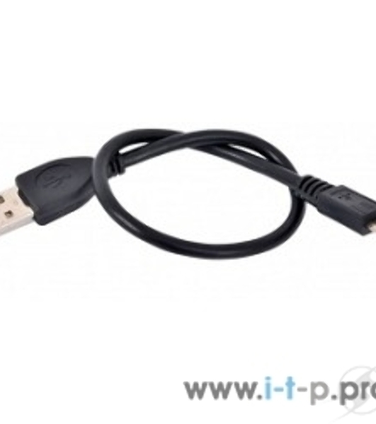 Кабель USB 2.0 Pro Gembird/Cablexpert AM/microBM 5P, 0.3м, экран, черный, пакет