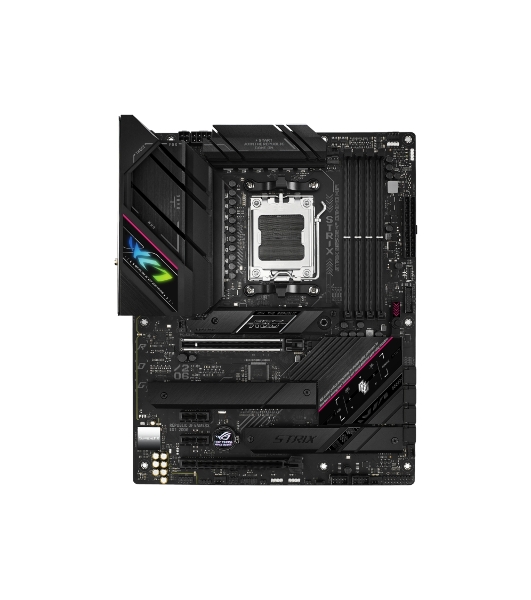 Материнская плата ASUS ROG STRIX B650E-F GAMING WIFI, AM5, AMD B650, 4xDDR5, 4xSATA, 3xM.2, 1xPCI-E 5.0 x16, 1xPCI-E 4.0 x4, 2xPCI-E x1, 1xHDMI, 1xDP, 1x 2.5Gb LAN, 4xUSB-A 2.0, 4xUSB-A 3.2 Gen 1, 2xUSB-A 3.2 Gen 2, 1xUSB-C 3.2 Gen 2, 1xUSB-C 3.2 Gen 2x2, 5x3.5 мм, 7.1, ATX