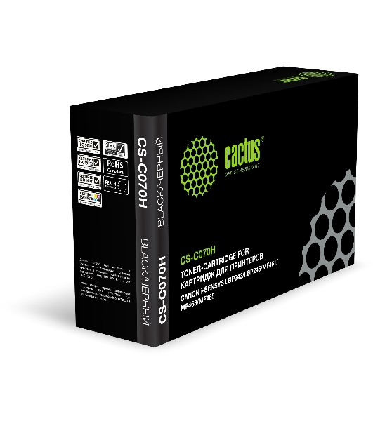 Картридж лазерный Cactus CS-C070H 070H черный (10200стр.) для Canon i-SENSYS LBP243/LBP246/MF461/MF463/MF465