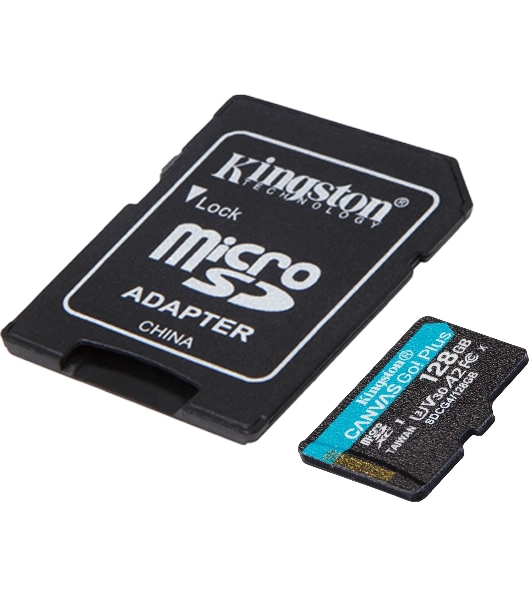 Флеш карта microSDXC 128Gb Kingston SDCG4/128Gb Canvas Go! Plus V30 A2 + adapter