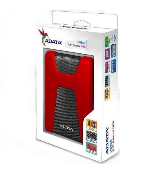 Внешний HDD AData USB 3.0 1Tb AHD650-1TU3-CRD DashDrive Durable 2.5' красный