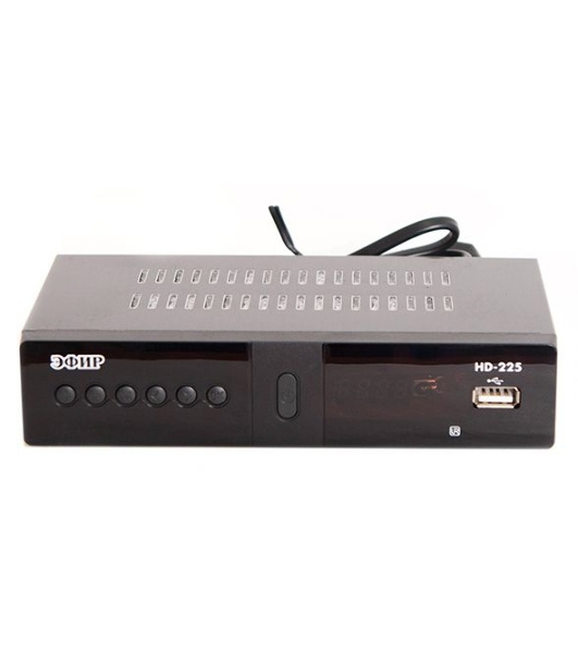 Ресивер эфирный цифровой DVB-T2/C HD HD-225 метал, дисплей DOLBY DIGITAL, Эфир