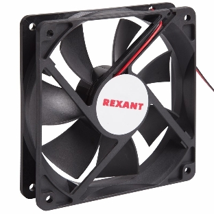 Вентилятор для корпуса Rexant RX 12025MS 24VDC черный, 120 мм, 2200 об/мин, 35 дБ, 2 pin