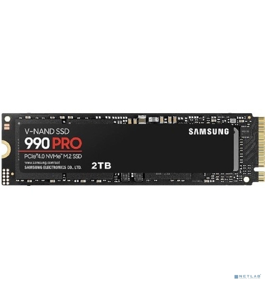 Накопитель SSD Samsung 990 PRO, 2Tb, PCIe 4.0 x4, M.2 2280, NVMe, R/W 7450/6900