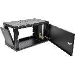Шкаф телекоммуникационный настенный разборный ЦМО ЭКОНОМ 9U (600 x 650) дверь металл, черный (ШРН-Э-9.650.1-9005), фото9