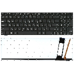 Клавиатура для ноутбука Asus N56 N56V черная с белой подсветкой, фото 1