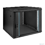 Шкаф телекоммуникационный 19' настенный 9U ExeGate EC-WM-9U.600.G.BLACK (19', 9U, 600x600x500мм (ШхГхВ), передняя дверь закаленное стекло, съемные боковые панели, пыле- и влагозащита IP23, черный RAL 9004), фото28