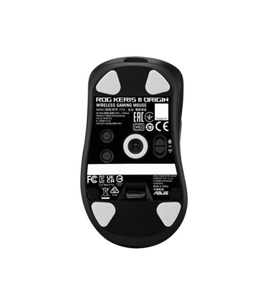 Мышь беспроводная/проводная ASUS ROG Keris II Origin чёрный, 42000 dpi, USB Type-A, радиоканал, Bluetooth, кнопки - 5