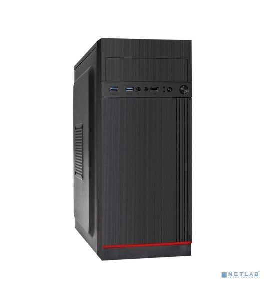 Компьютерный корпус Miditower ExeGate EX290190RUS AA-442U2-AA500 (ATX, AA500 8 см, 1хUSB+2хUSB 3.0, аудио, черный)