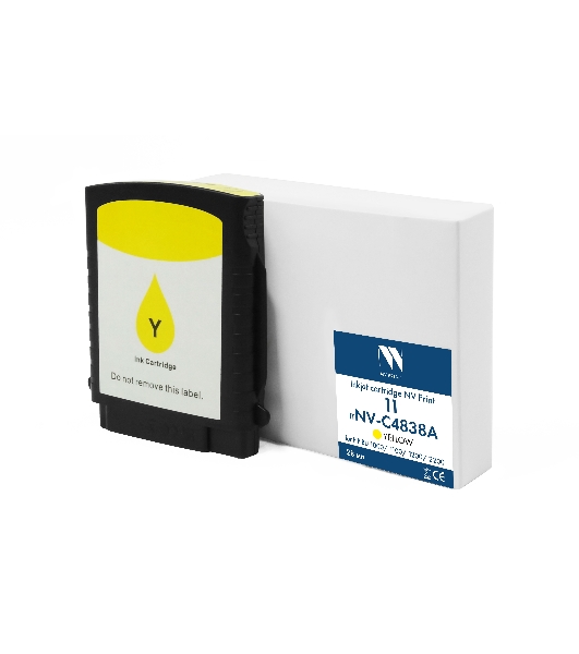 Картридж струйный NVPrint 11 (NV-C4838A) Yellow для HP BIJ 1000/1100/1200/2200 (28мл) совместимый