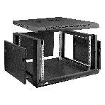 Шкаф телекоммуникационный 19' настенный 6U ExeGate EC-WM-6U.600.G.BLACK (19', 6U, 600x600x370 мм (ШхГхВ), передняя дверь закаленное стекло, съемные боковые панели, пыле- и влагозащита IP23, черный RAL 9004), фото4