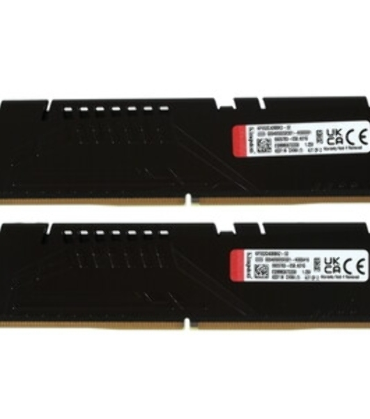 Оперативная память Kingston Fury Beast, DDR5, 32GB (1x32GB), 5600MHz, CL40, DIMM, с радиаторами, черный