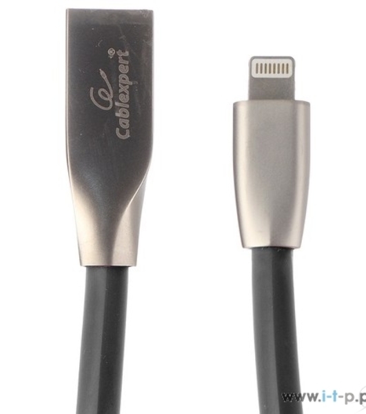 Кабель Cablexpert для Apple CC-G-APUSB01Bk-1M, AM/Lightning, серия Gold, длина 1м, черный, блистер