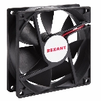 Вентилятор для корпуса Rexant RX 9225MS 24VDC черный, 92 мм, 2500 об/мин, 30 дБ, 2 pin, фото 1