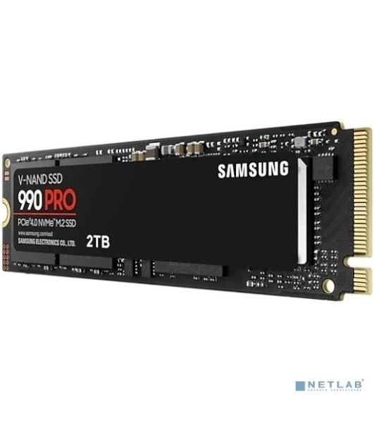 Накопитель SSD Samsung 990 PRO, 2Tb, PCIe 4.0 x4, M.2 2280, NVMe, R/W 7450/6900