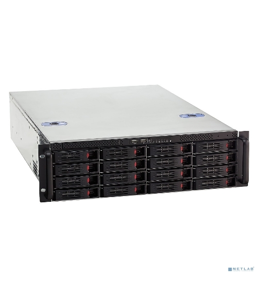 Серверный корпус ExeGate Pro EX281301RUS 3U660-HS16 (RM 19', высота 3U, глубина 660, БП 2U-700ADS,16xHotSwap, USB)