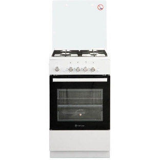 Плита газовая De Luxe 5040.42Г (КР) ЧР белый, конфорок 4 шт, духовка 46 л, 50 см x 85 см x 50 см