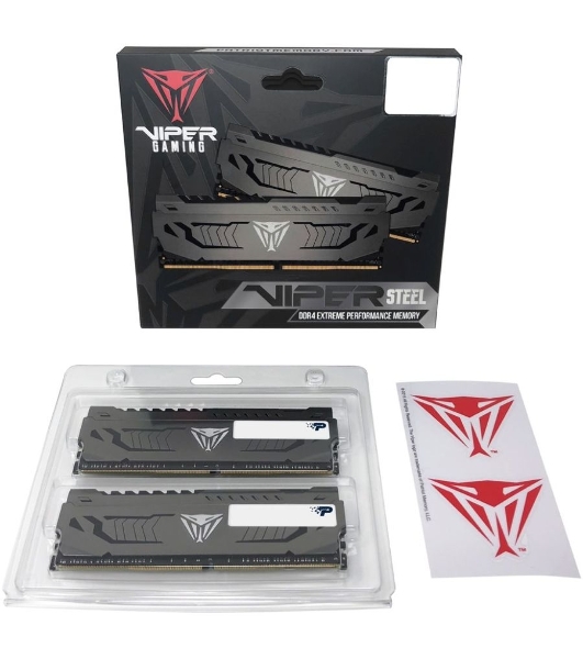 Оперативная память Patriot Viper Steel, DDR4, 64GB (2x32GB), 3600MHz, CL18, DIMM, радиатор, черный