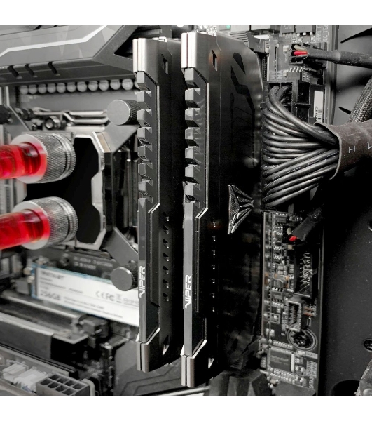 Оперативная память Patriot Viper Steel, DDR4, 64GB (2x32GB), 3600MHz, CL18, DIMM, радиатор, черный