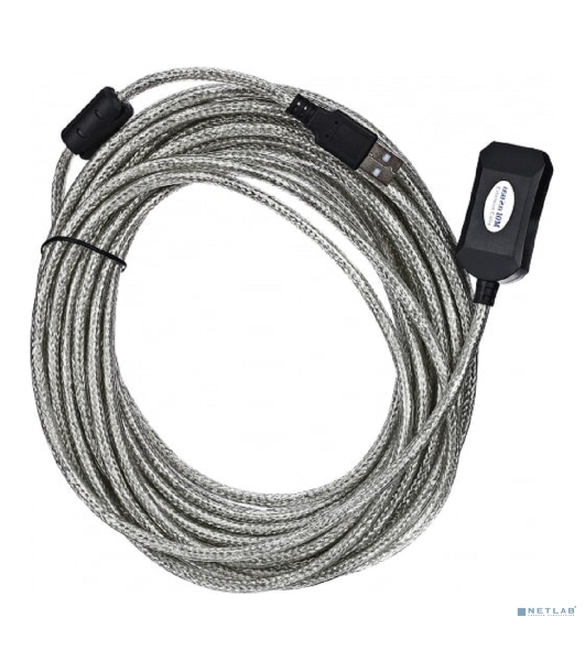 Кабель AM/AF USB2.0 10м AOpen удлинитель активный(с усилителем) USB2.0-repeater, ACU823-10M