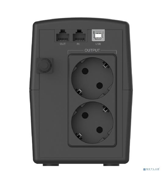 Источник бесперебойного питания CBR QTM-850T-2F-LCUC Line Interactive 850VA/480W 9Ah12V 2 x Shuko, HID-USB, RJ45/11