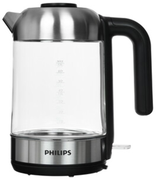 Чайник электрический Philips HD9339/80 1.7 л, 2200 Вт, прозрачный (корпус: стекло)