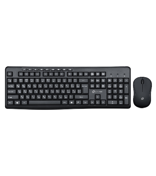 Комплект клавиатура+мышь Oklick 225M беспроводной, USB, 1200 DPI, чёрный