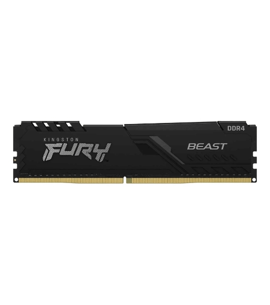 Оперативная память Kingston Fury Beast, DDR4, 16GB (1x16GB), 3600MHz, CL18, DIMM, с радиатором, черный