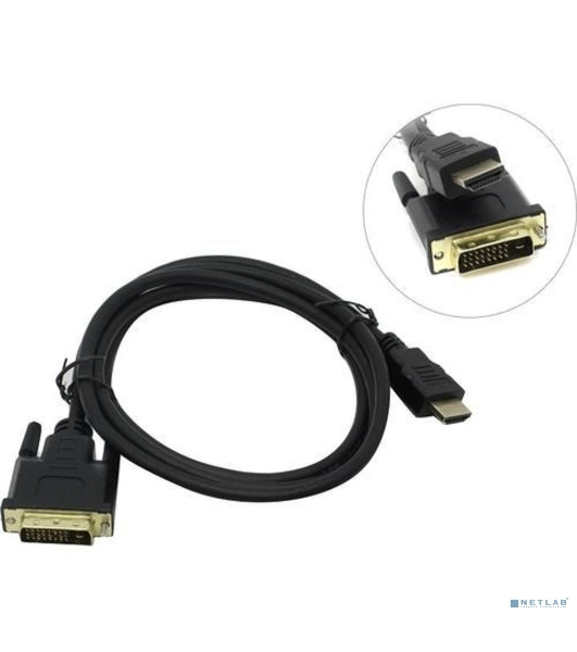 Кабель ExeGate EX284907RUS HDMI-DVI ExeGate EX-CC-HDMIM-DVIM-3.0 (19M/25M, dual link, 3м, 2 фильтра, позолоченные контакты)