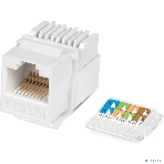 Модуль универсальный Cabeus, keystone, 1хRJ45(8P8C), Toolless, кат. 5е, неэкр., белый, фото 1