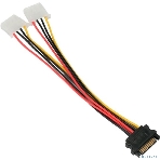 Кабель питания SATA Cablexpert CC-SATA-2MOLEX-20CM, Sata 15pin/2x Molex 4pin, 20 см, пакет, фото4
