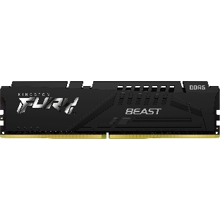 Оперативная память Kingston Fury Beast, DDR5, 16GB (1x16 GB), 5200 MHz, CL40, DIMM, с радиатором, черный