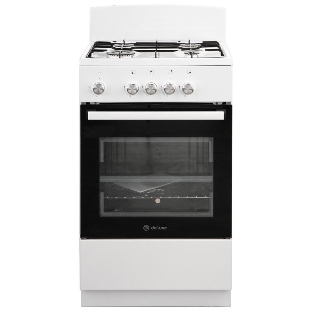 Плита газовая De Luxe 5040.48Г (Щ) белый, конфорок 4 шт, духовка 43 л, 50 см x 85 см x 50 см