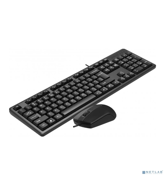Комплект клавиатура+мышь A4Tech KK-3330S проводной, USB, 1200 DPI, чёрный
