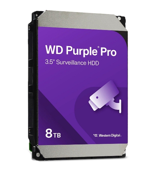 Жесткий диск HDD Western Digital 8Tb 7200rpm SATA-III 256Mb 3.5' Surveillance Purple Pro