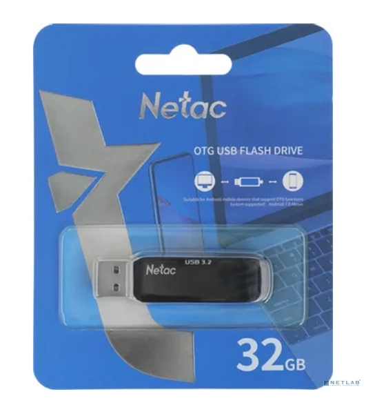 Флешка USB Netac US11 32Gb USB 3.0+TypeC Dual Flash