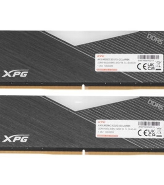 Оперативная память XPG Lancer, DDR5, 64GB (2x32GB), 6000MHz, CL30, DIMM, с радиаторами, черный